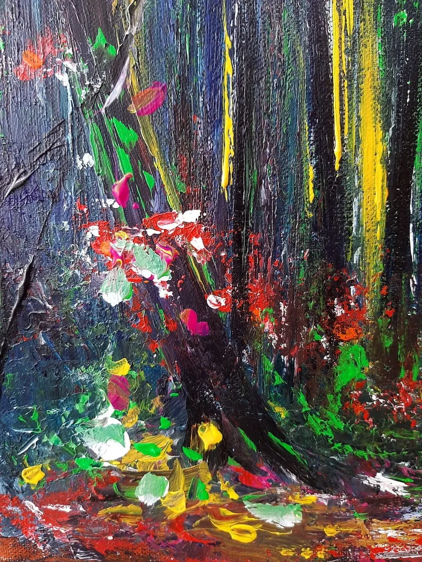 Mystical forest — original impressionist oil painting by Volodymyr Myriyevskyy, 16'' x 24'' (40 x 60 cm) — photo 6