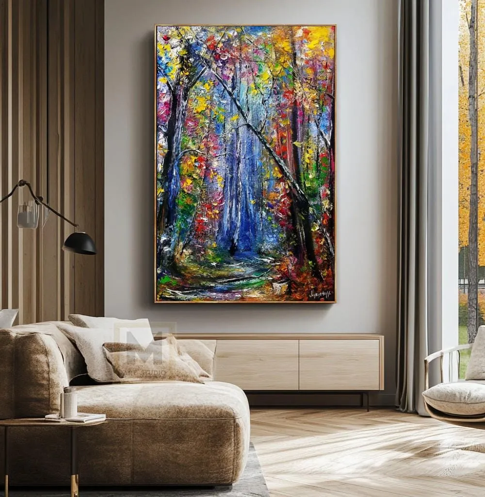 Enchanted Forest — original impressionist oil painting by Volodymyr Myriyevskyy, 16''x 24'' (40 x 60 cm) — photo 2