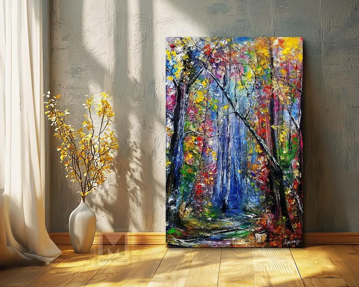 Enchanted Forest — original impressionist oil painting by Volodymyr Myriyevskyy, 16''x 24'' (40 x 60 cm) — photo 5