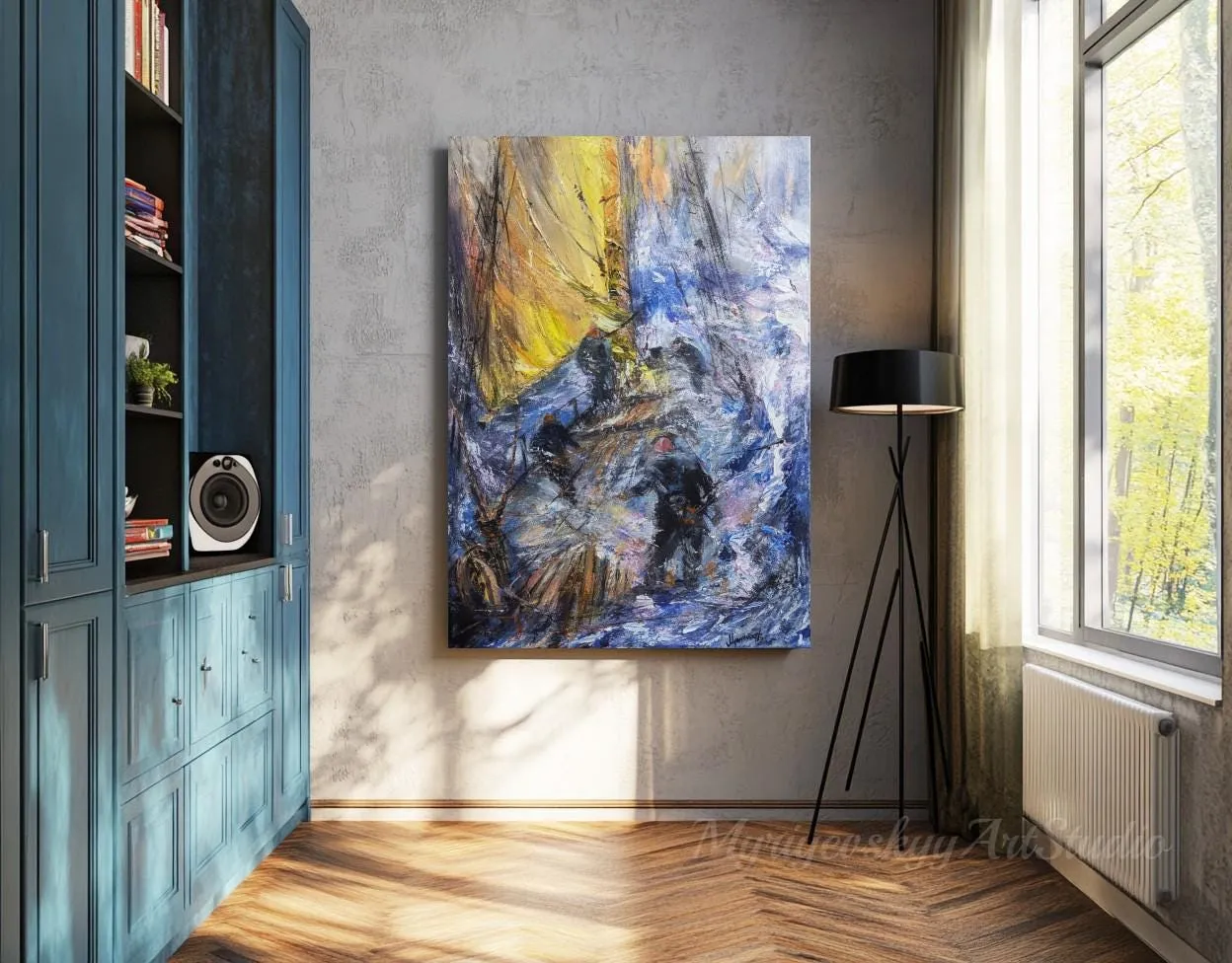 Harsh adventures — original impressionist oil painting by Volodymyr Myriyevskyy, 20''x28'' / 70x50cm — photo 2