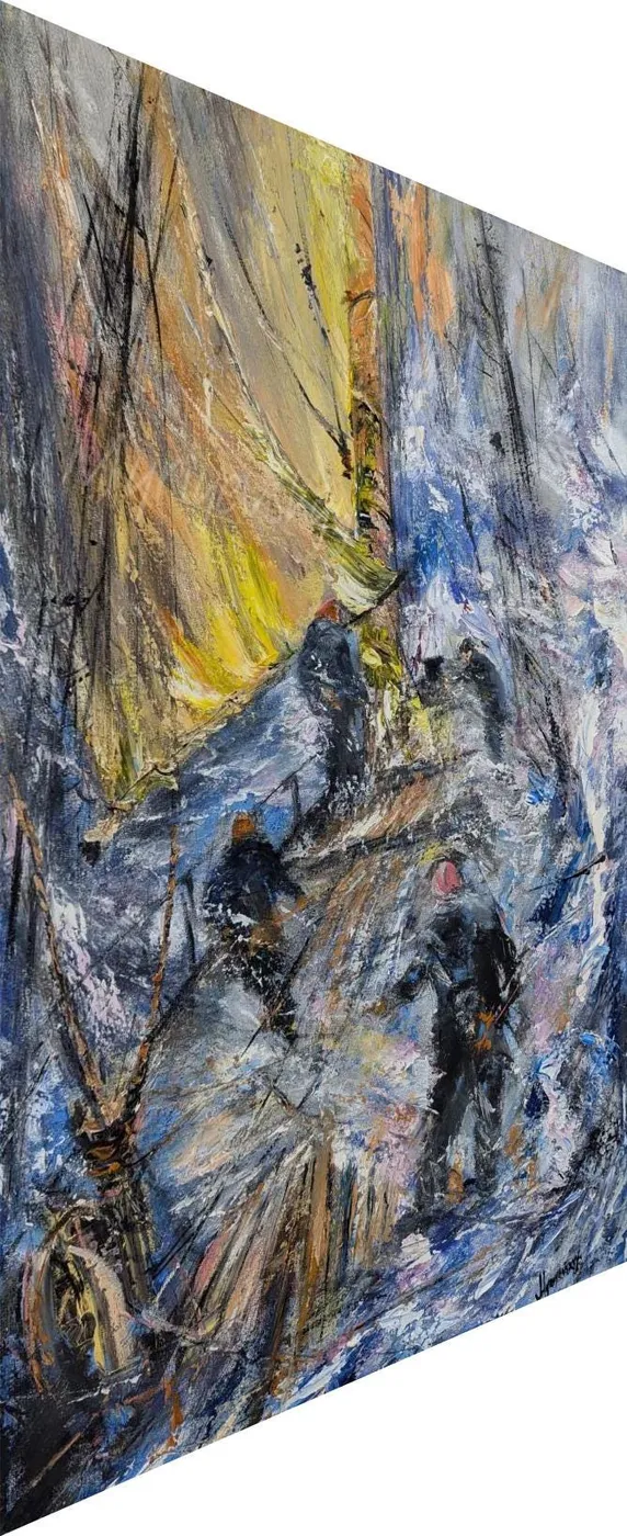 Harsh adventures — original impressionist oil painting by Volodymyr Myriyevskyy, 20''x28'' / 70x50cm — photo 5