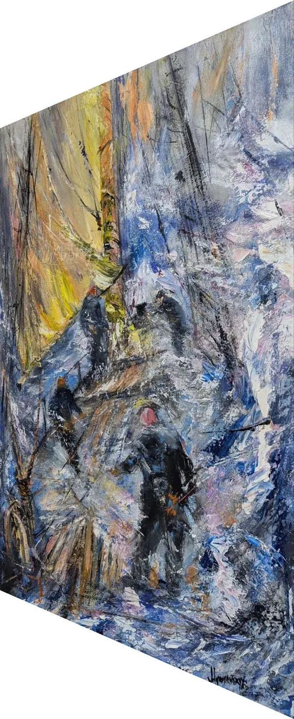 Harsh adventures — original impressionist oil painting by Volodymyr Myriyevskyy, 20''x28'' / 70x50cm — photo 6