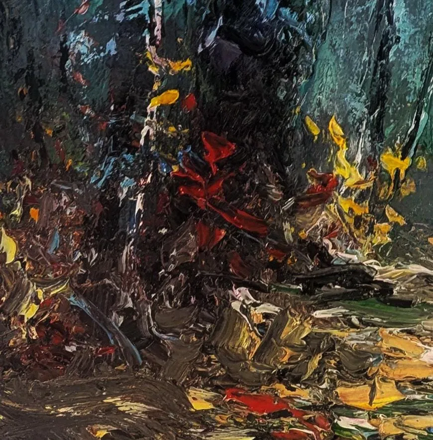 Wanderers Between Worlds — original impressionist oil painting by Volodymyr Myriyevskyy, 16'' x 24'' (40 x 60 cm), vertical orientation — photo 4