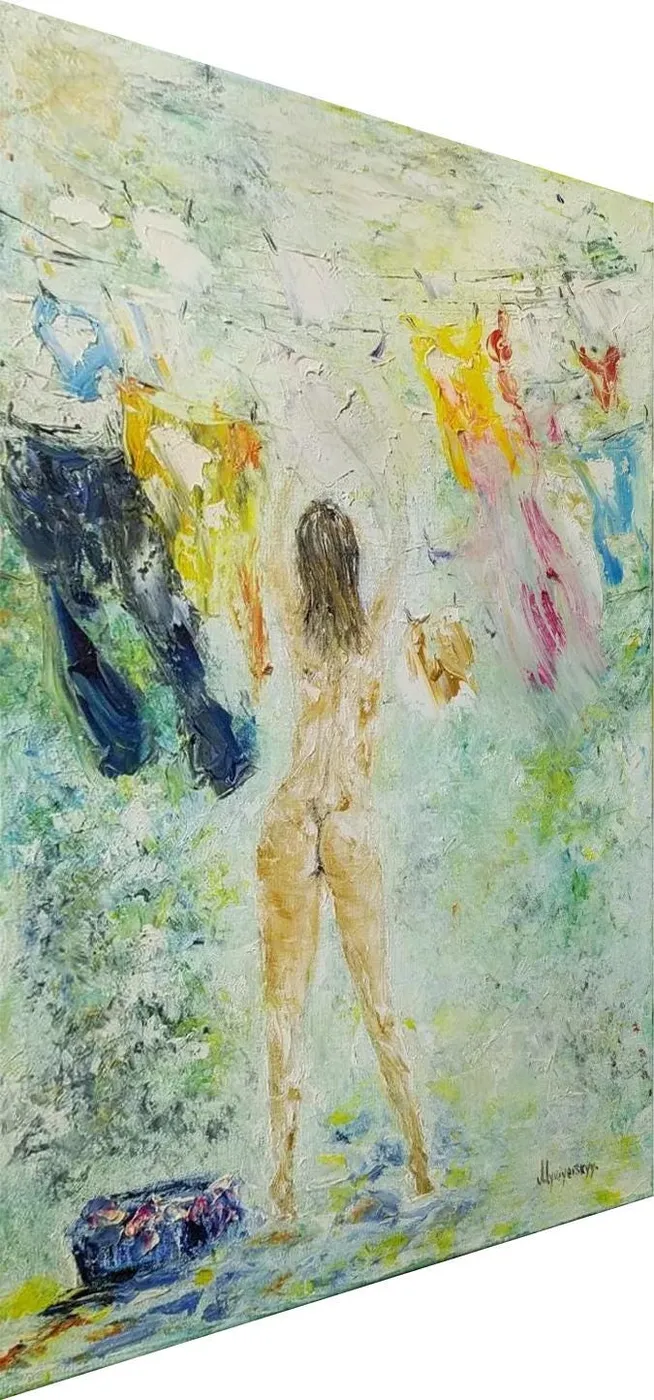 Between Wind and Silence — original impressionist oil painting by Volodymyr Myriyevskyy, 16'' x 24'' ( 40 x 60 cm) — photo 2