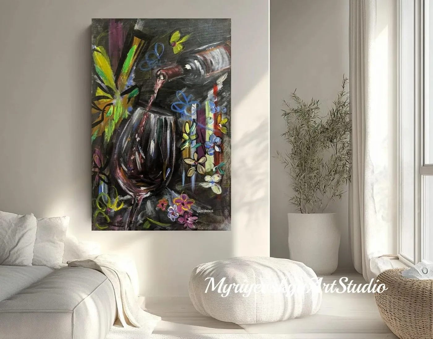 After the First Pour — original impressionist oil painting by Volodymyr Myriyevskyy, 16''x 24'' (60cm x 40 cm)