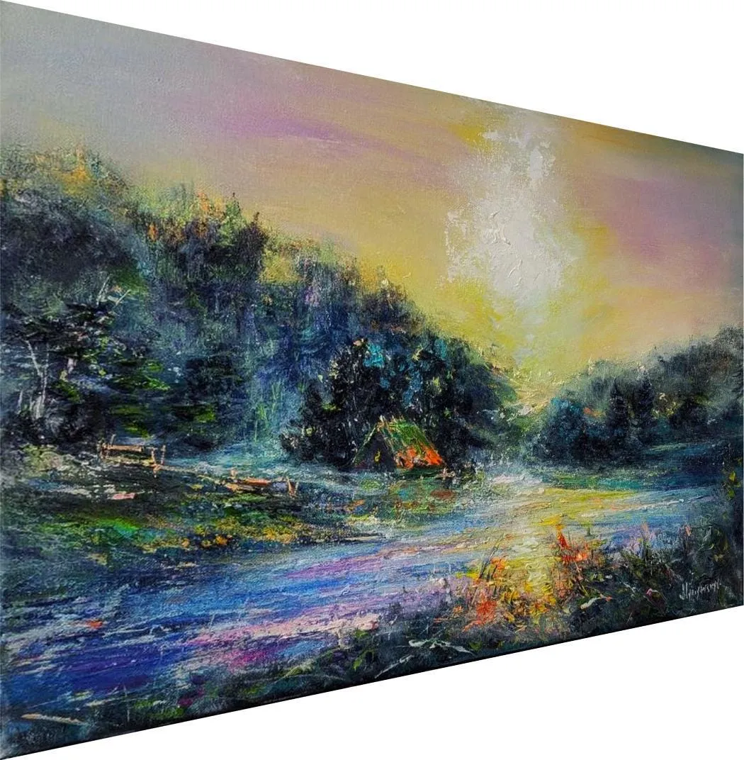 Sunrise — original impressionist oil painting by Volodymyr Myriyevskyy, 24''x 16'' (60cm x 40cm) — photo 2