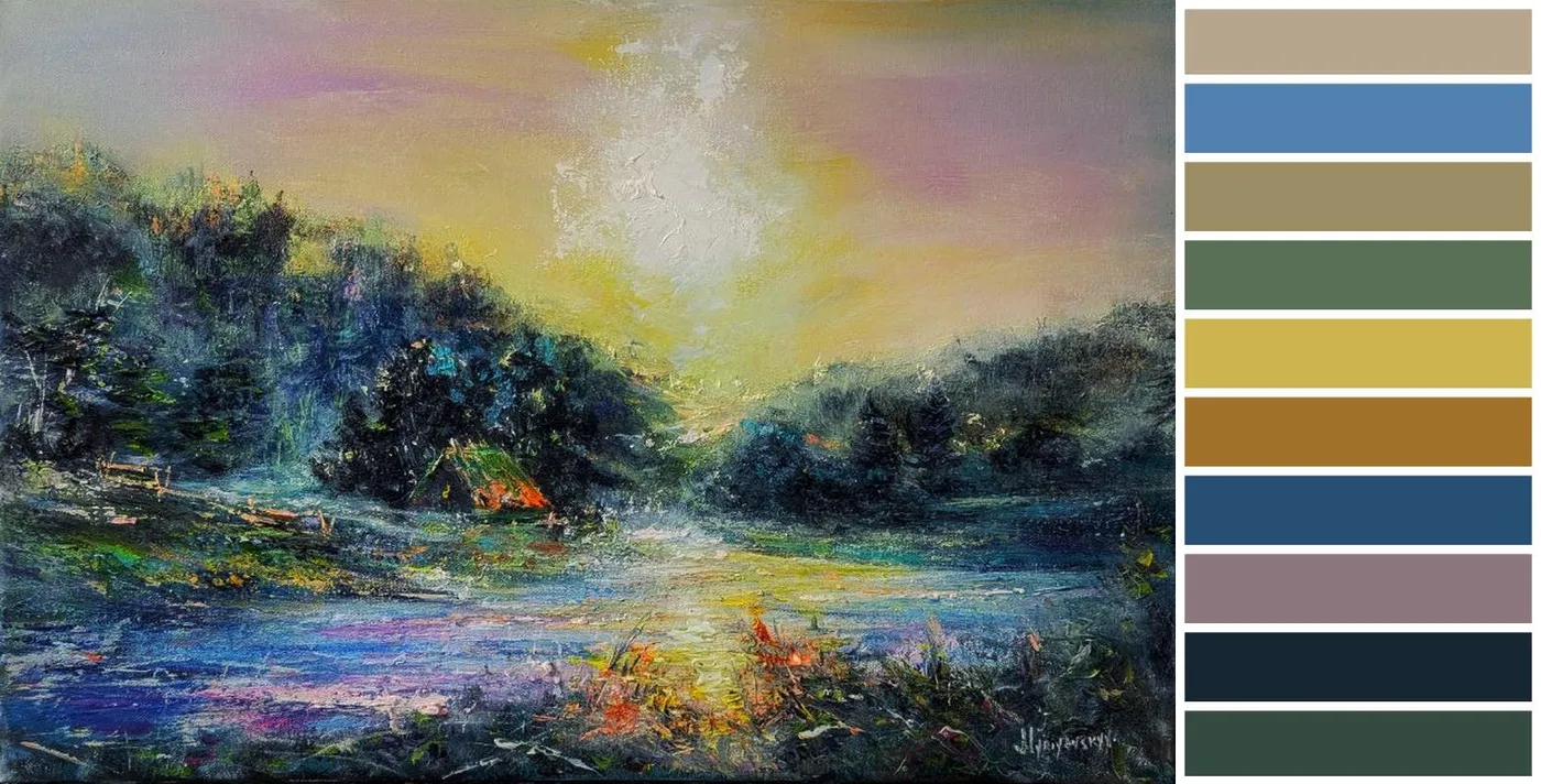 Sunrise — original impressionist oil painting by Volodymyr Myriyevskyy, 24''x 16'' (60cm x 40cm) — photo 3