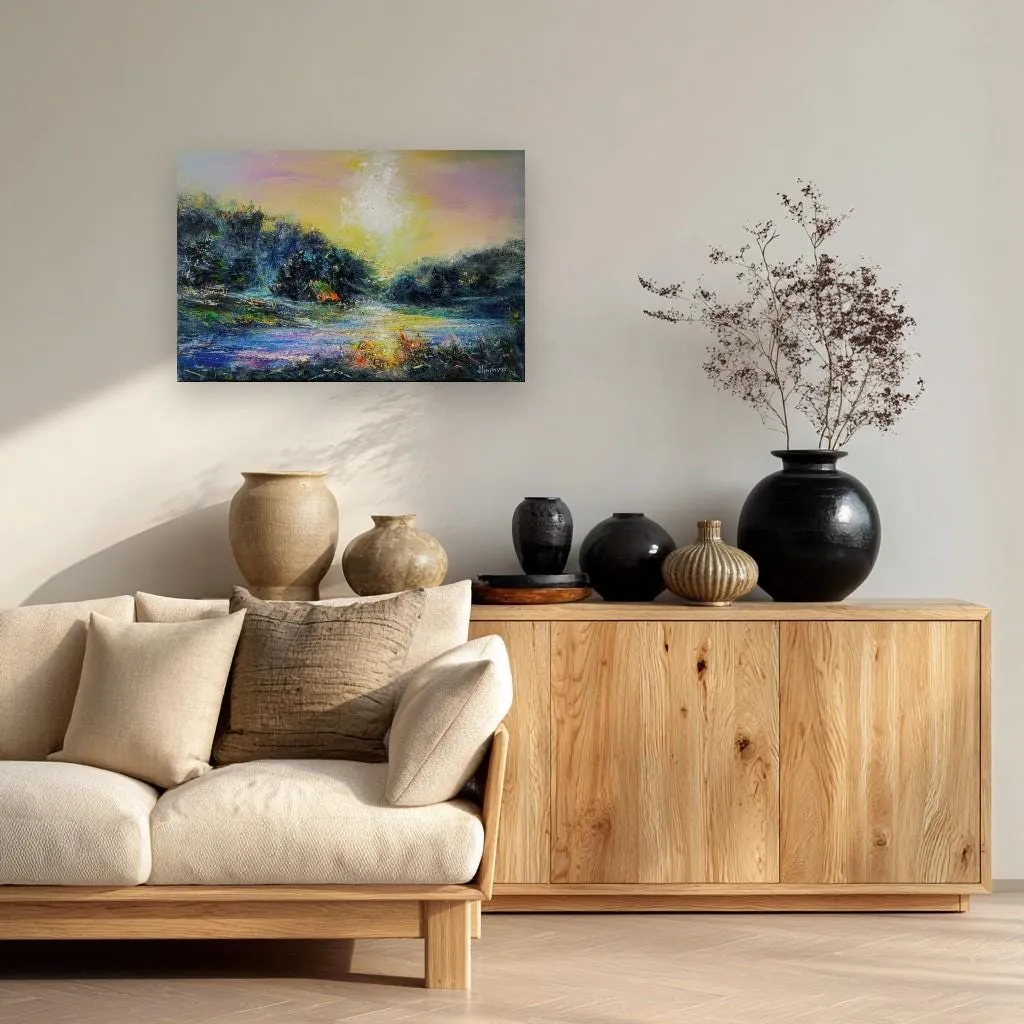 Sunrise — original impressionist oil painting by Volodymyr Myriyevskyy, 24''x 16'' (60cm x 40cm) — photo 4