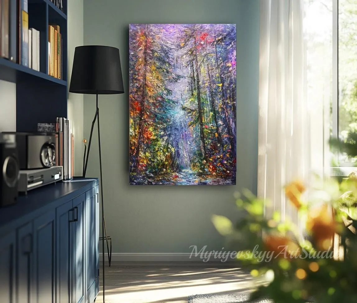 Forest of Dreams — original impressionist oil painting by Volodymyr Myriyevskyy, 16" х 24" (60 cm x 40 cm) — photo 5