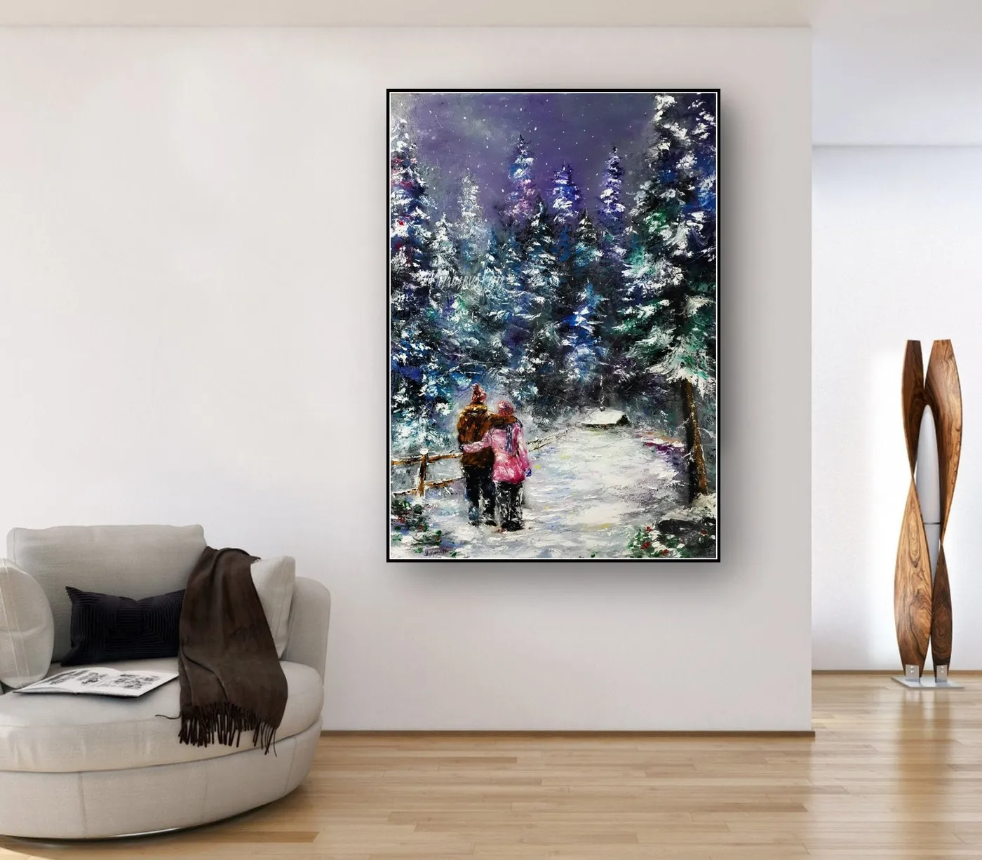 Holidays together — original impressionist oil painting by Volodymyr Myriyevskyy, 20" х 28" ( 70 cm x 50 cm ) — photo 5