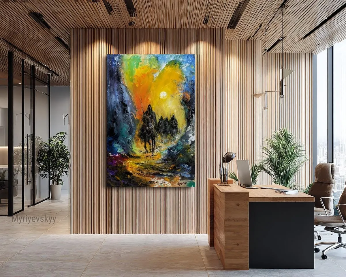 Four Horsemen of the Apocalypse — original impressionist oil painting by Volodymyr Myriyevskyy, 16'' x 24'' (40 x 60 cm), vertical orientation — photo 6