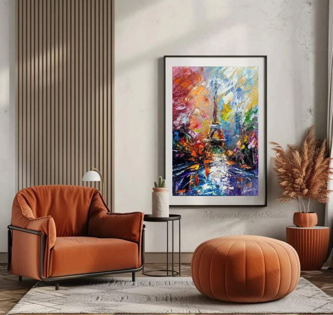 Paris, the City of Lights — original impressionist oil painting by Volodymyr Myriyevskyy, 16''x24'' ( 40x60cm ) — photo 6