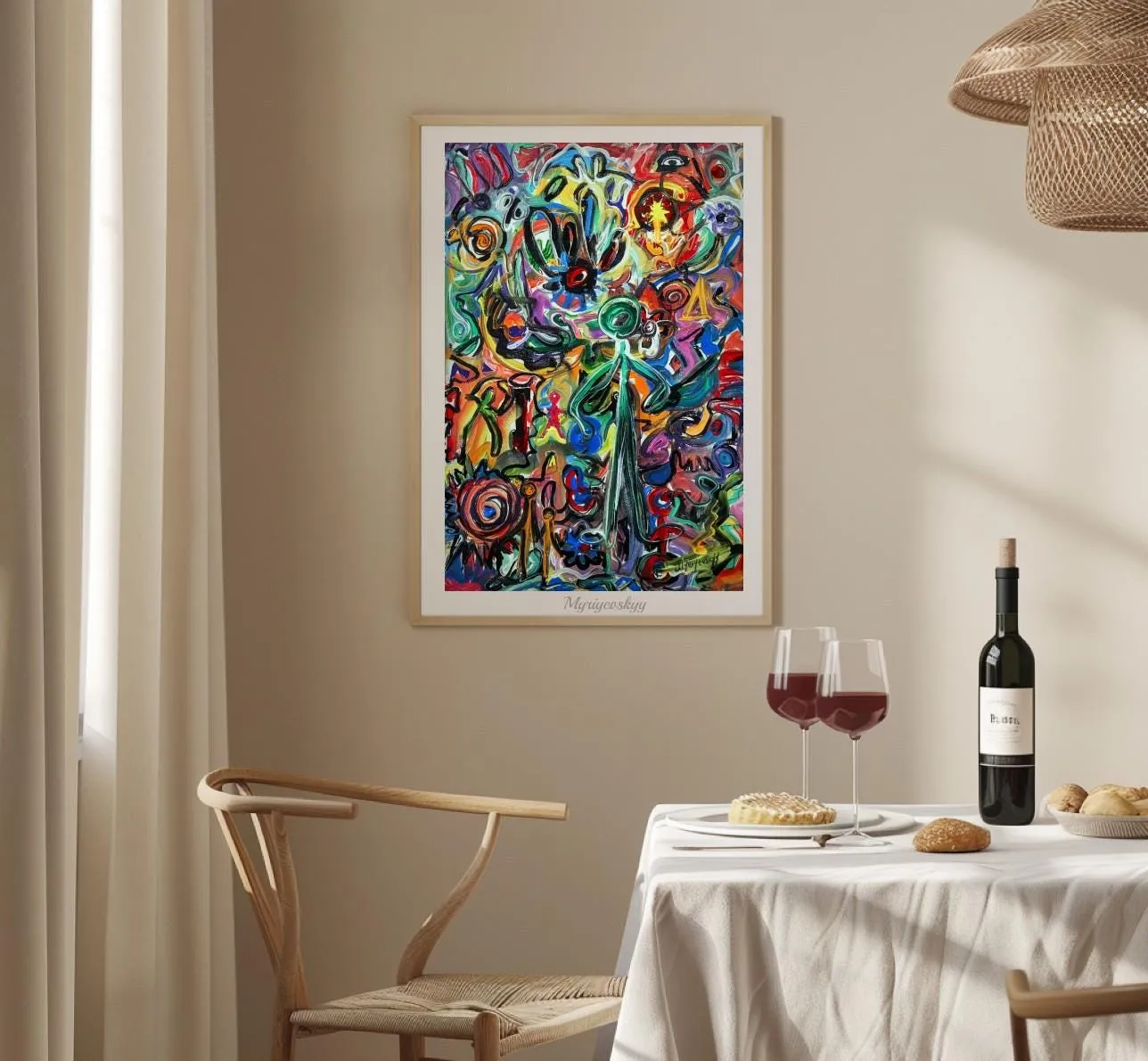 Content and Form — original impressionist oil painting by Volodymyr Myriyevskyy, 16'' x 24'' (40cm x 60cm) — photo 3