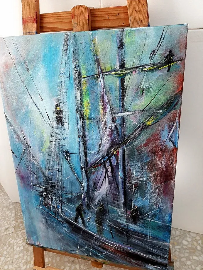 Men's work — original impressionist oil painting by Volodymyr Myriyevskyy, 20'' x 28'' ( 70cm x 50cm ) — photo 6