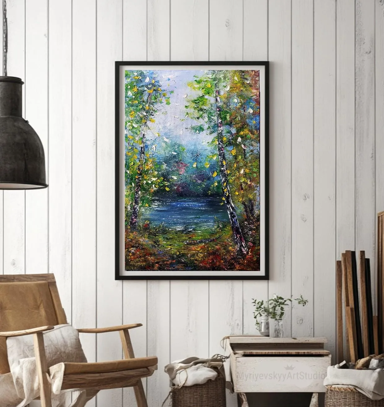 Small fisherman — original impressionist oil painting by Volodymyr Myriyevskyy, 16''x 24'' (40 x 60cm) — photo 6