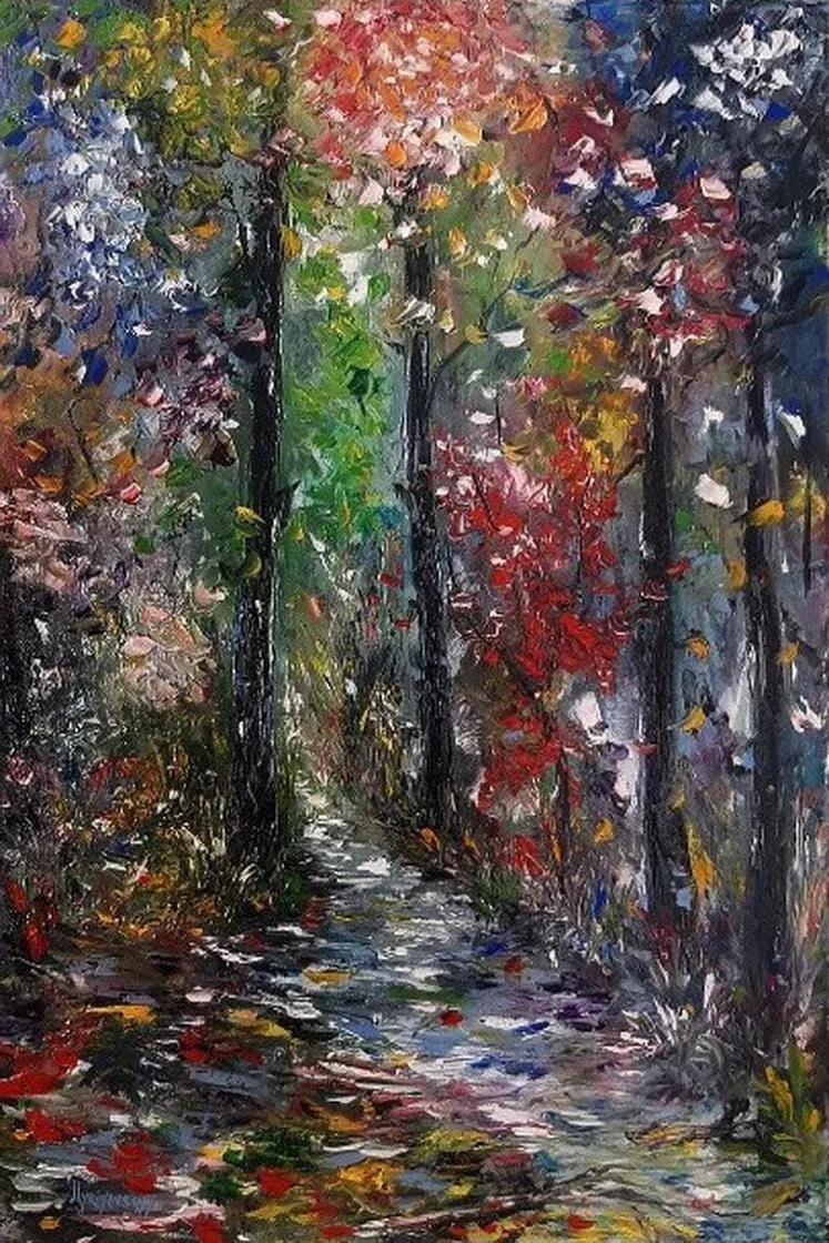 Forest of Dreams — original impressionist oil painting by Volodymyr Myriyevskyy, 16''x24'' (60x40cm)