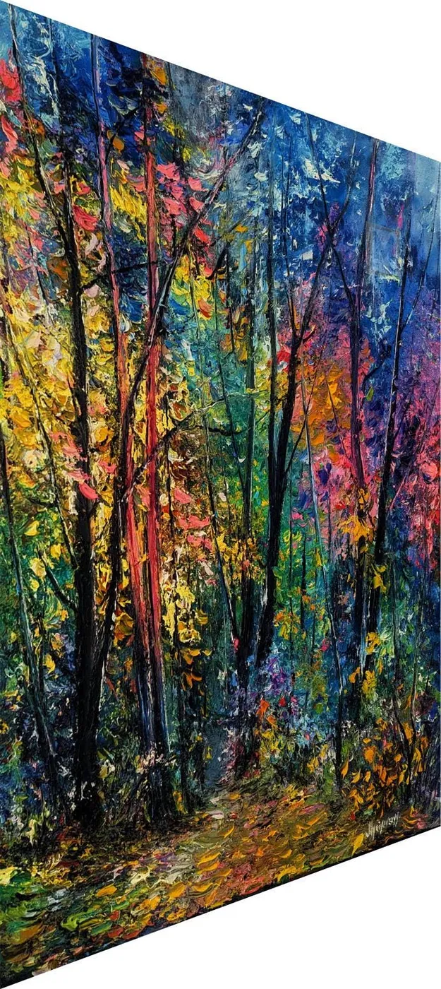 Colors of the Forest — original impressionist oil painting by Volodymyr Myriyevskyy, 20''x 28'' (50cm x 70cm) — photo 2