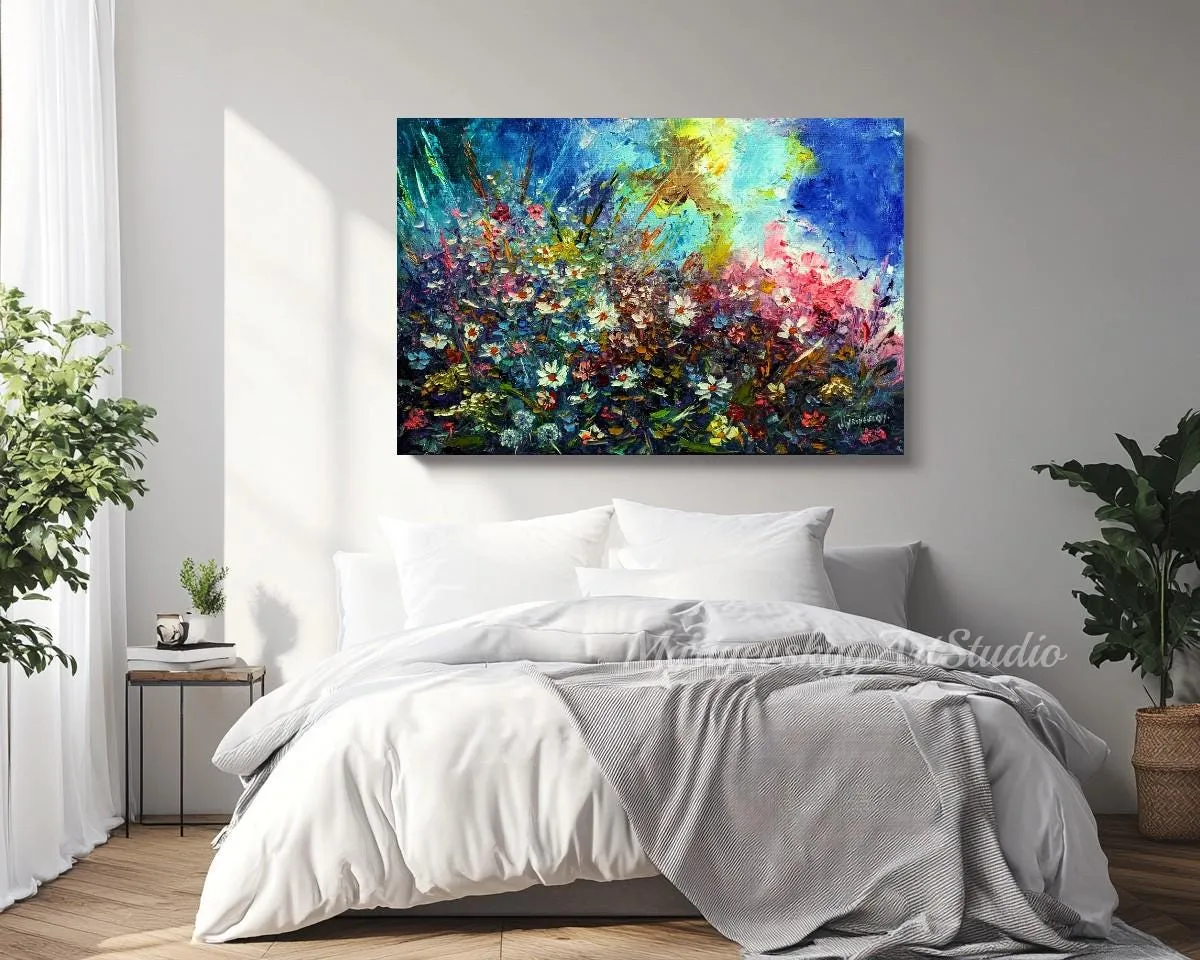 Wildflowers — original impressionist oil painting by Volodymyr Myriyevskyy, 24"х16" (40x60 cm) — photo 4
