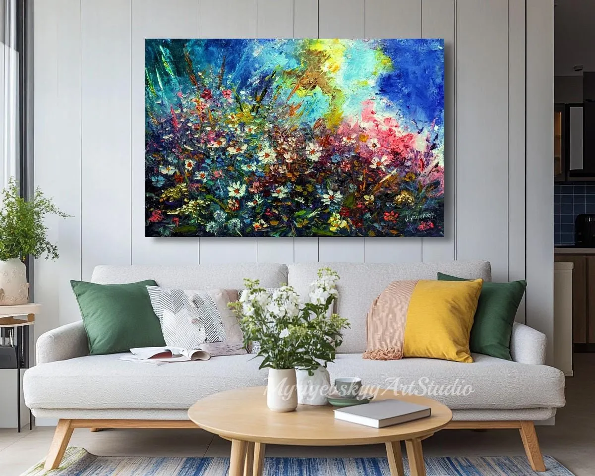 Wildflowers — original impressionist oil painting by Volodymyr Myriyevskyy, 24"х16" (40x60 cm) — photo 6