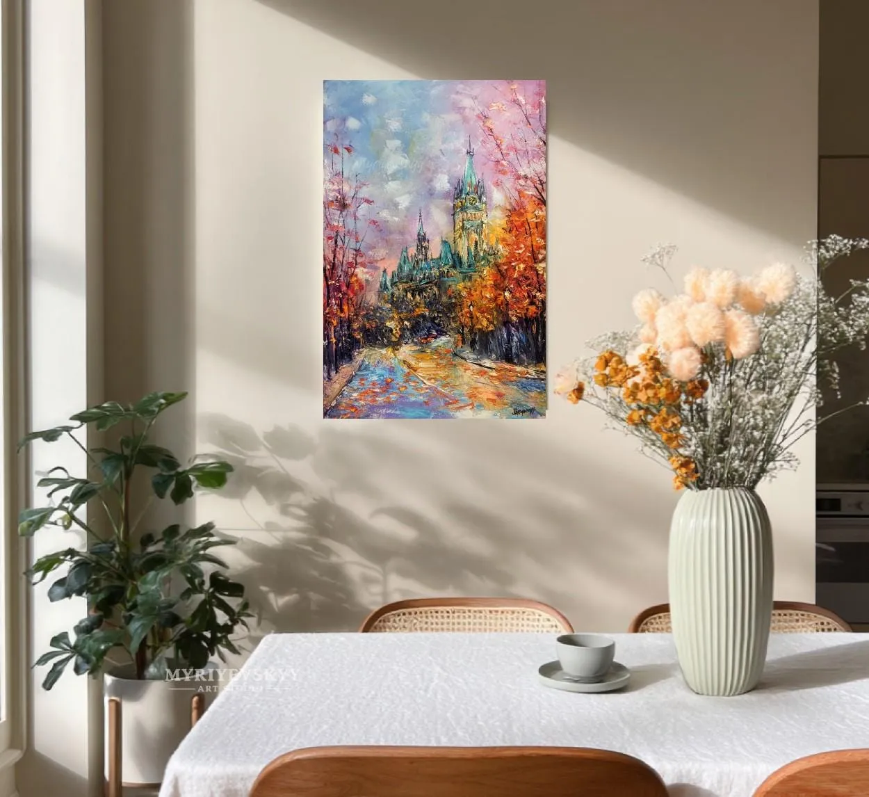 Golden Moment — original impressionist oil painting by Volodymyr Myriyevskyy, 16"x 24" / 40x60cm — photo 2