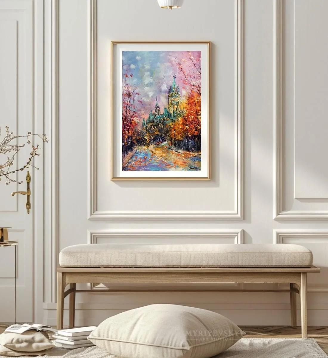 Golden Moment — original impressionist oil painting by Volodymyr Myriyevskyy, 16"x 24" / 40x60cm — photo 3