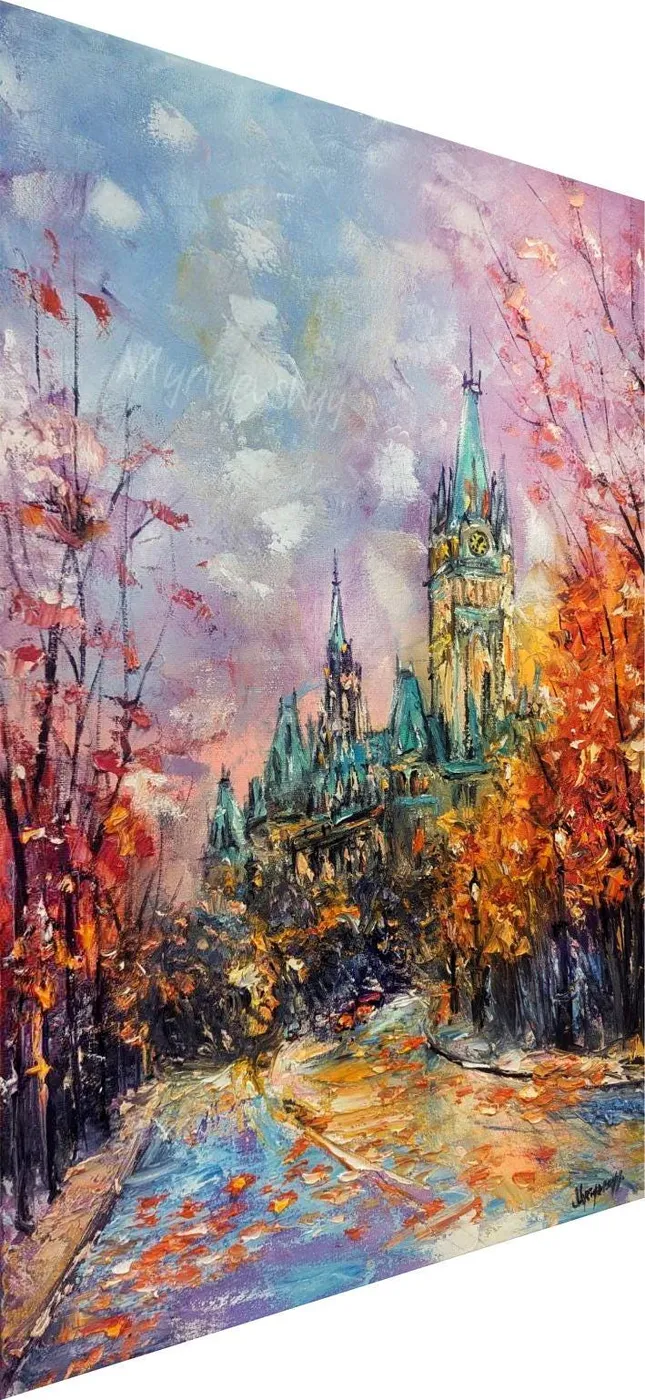 Golden Moment — original impressionist oil painting by Volodymyr Myriyevskyy, 16"x 24" / 40x60cm — photo 6