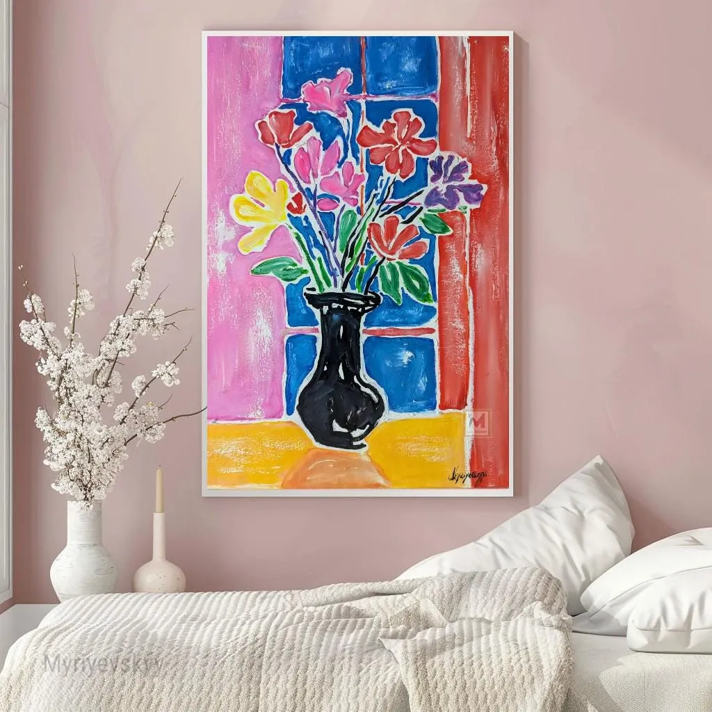 Flowers in a vase — original impressionist oil painting by Volodymyr Myriyevskyy, 16'' x 24'' ( 40x60cm ) — photo 2