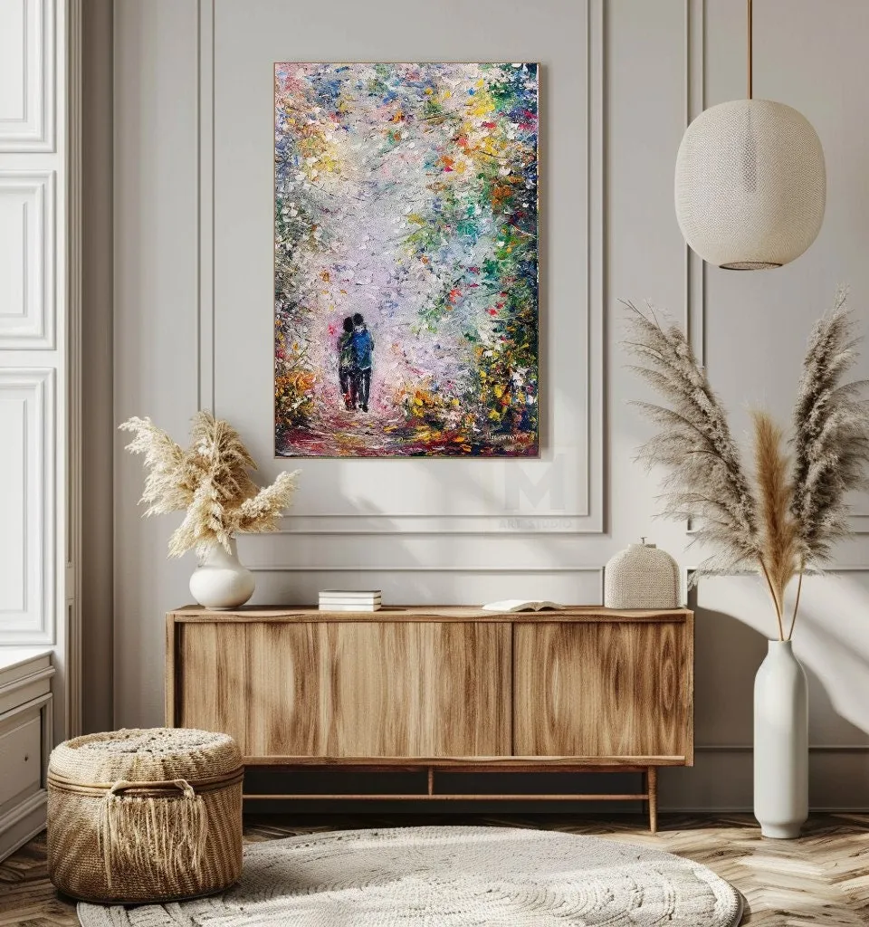 Romantic walk — original impressionist oil painting by Volodymyr Myriyevskyy, 23.62'' x 15.75'' ( 60 cm x 40 cm ) — photo 6