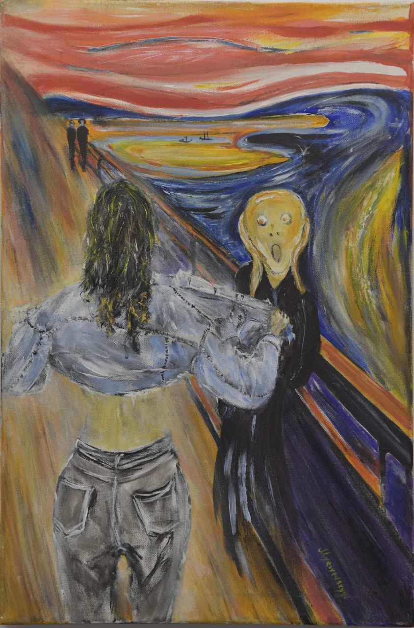 RESERVED - Scream print for Afton — fine art print of an original painting by Volodymyr Myriyevskyy, 61 × 91 cm (24″ × 36″)