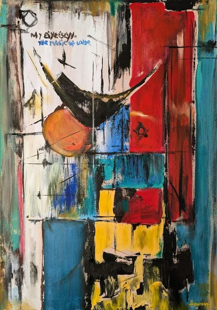 Opinion and Bird — original impressionist oil painting by Volodymyr Myriyevskyy, 50 × 70 cm (20″ × 28″)