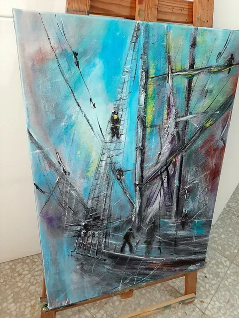 Men's work — original impressionist oil painting by Volodymyr Myriyevskyy, 50 × 70 cm (20″ × 28″)