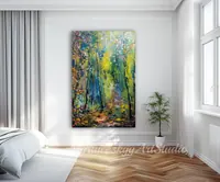Sunlit Birch Forest Path — original impressionist oil painting by Volodymyr Myriyevskyy, 40 × 60 cm (16″ × 24″) — photo 5