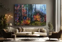 Enchanted Dark Forest — original impressionist oil painting by Volodymyr Myriyevskyy, 60 × 40 cm (24″ × 16″) — photo 5