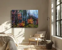 Enchanted Dark Forest — original impressionist oil painting by Volodymyr Myriyevskyy, 60 × 40 cm (24″ × 16″) — photo 6