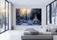 Winter Forest, Snow-Covered Fir — original impressionist oil painting by Volodymyr Myriyevskyy, 60 × 40 cm (24″ × 16″) — photo 2
