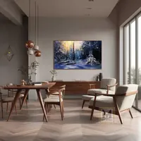 Winter Forest, Snow-Covered Fir — original impressionist oil painting by Volodymyr Myriyevskyy, 60 × 40 cm (24″ × 16″) — photo 6