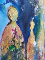 Holy Trinity — original impressionist oil painting by Volodymyr Myriyevskyy, 40 × 60 cm (16″ × 24″) — photo 3