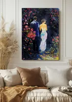 Evening Stroll — original impressionist oil painting by Volodymyr Myriyevskyy, 50 × 70 cm (20″ × 28″) — photo 5