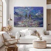 Riding a horse — original impressionist oil painting by Volodymyr Myriyevskyy, 70 × 50 cm (28″ × 20″) — photo 6