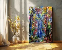 Enchanted Autumn Forest — original impressionist oil painting by Volodymyr Myriyevskyy, 40 × 60 cm (16″ × 24″) — photo 5