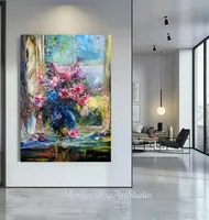 Peonies by the Window — original impressionist oil painting by Volodymyr Myriyevskyy, 50 × 70 cm (20″ × 28″) — photo 5