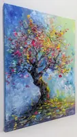 Tree in Light — original impressionist oil painting by Volodymyr Myriyevskyy, 50 × 70 cm (20″ × 28″) — photo 3