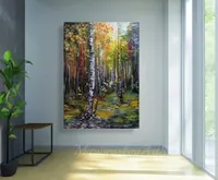 Birch Forest — original impressionist oil painting by Volodymyr Myriyevskyy, 50 × 70 cm (20″ × 28″) — photo 3