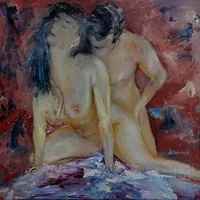 Intimate Moment — original oil painting by Volodymyr Myriyevskyy