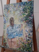 Fantasy — original impressionist oil painting by Volodymyr Myriyevskyy, 40 × 60 cm (16″ × 24″) — photo 5