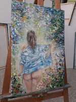 Fantasy — original impressionist oil painting by Volodymyr Myriyevskyy, 40 × 60 cm (16″ × 24″) — photo 7