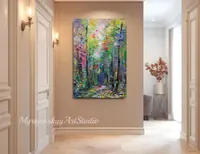 Deep Forest Path — original impressionist oil painting by Volodymyr Myriyevskyy, 40 × 60 cm (16″ × 24″) — photo 2