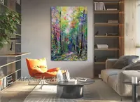 Deep Forest Path — original impressionist oil painting by Volodymyr Myriyevskyy, 40 × 60 cm (16″ × 24″) — photo 5