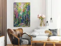 Deep Forest Path — original impressionist oil painting by Volodymyr Myriyevskyy, 40 × 60 cm (16″ × 24″) — photo 6