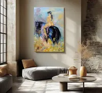Nude Woman on Horseback — original impressionist oil painting by Volodymyr Myriyevskyy, 40 × 60 cm (16″ × 24″) — photo 4